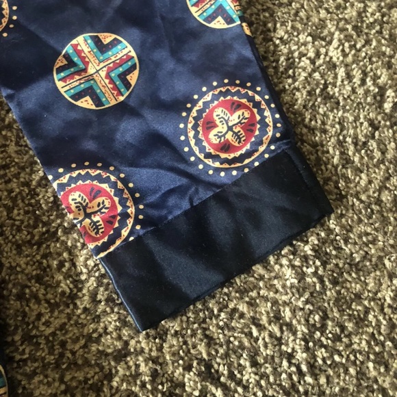 Vintage Sleep Club Satin Sleep Shirt Nightgown Size Medium Navy Kimono 90’s Sz M - Picture 6 of 7